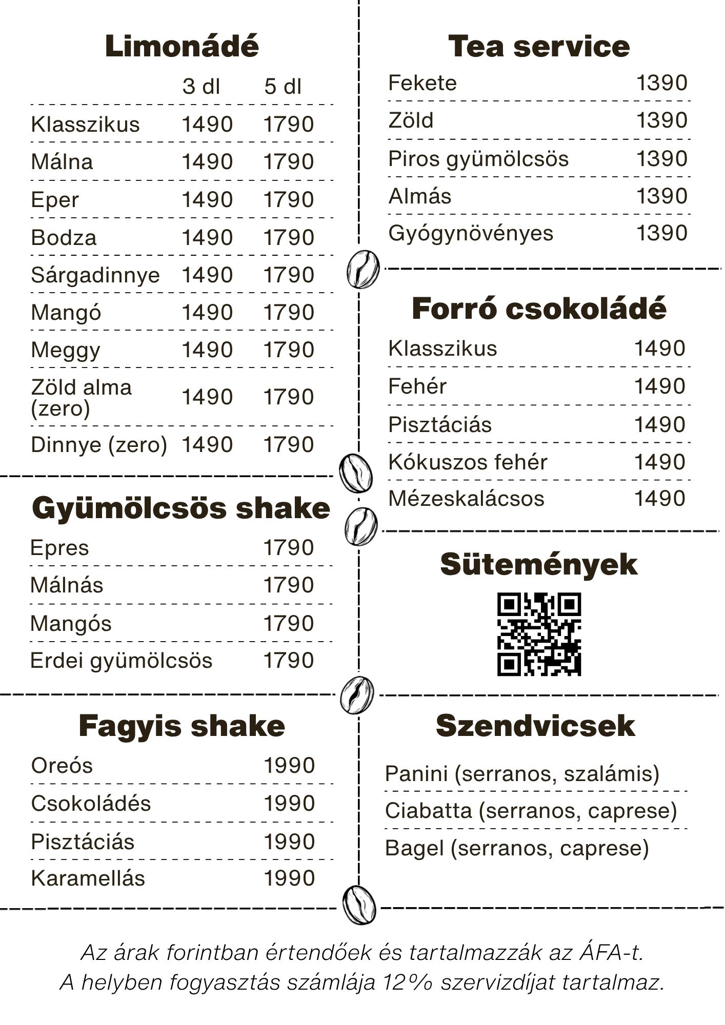 Menu page 2